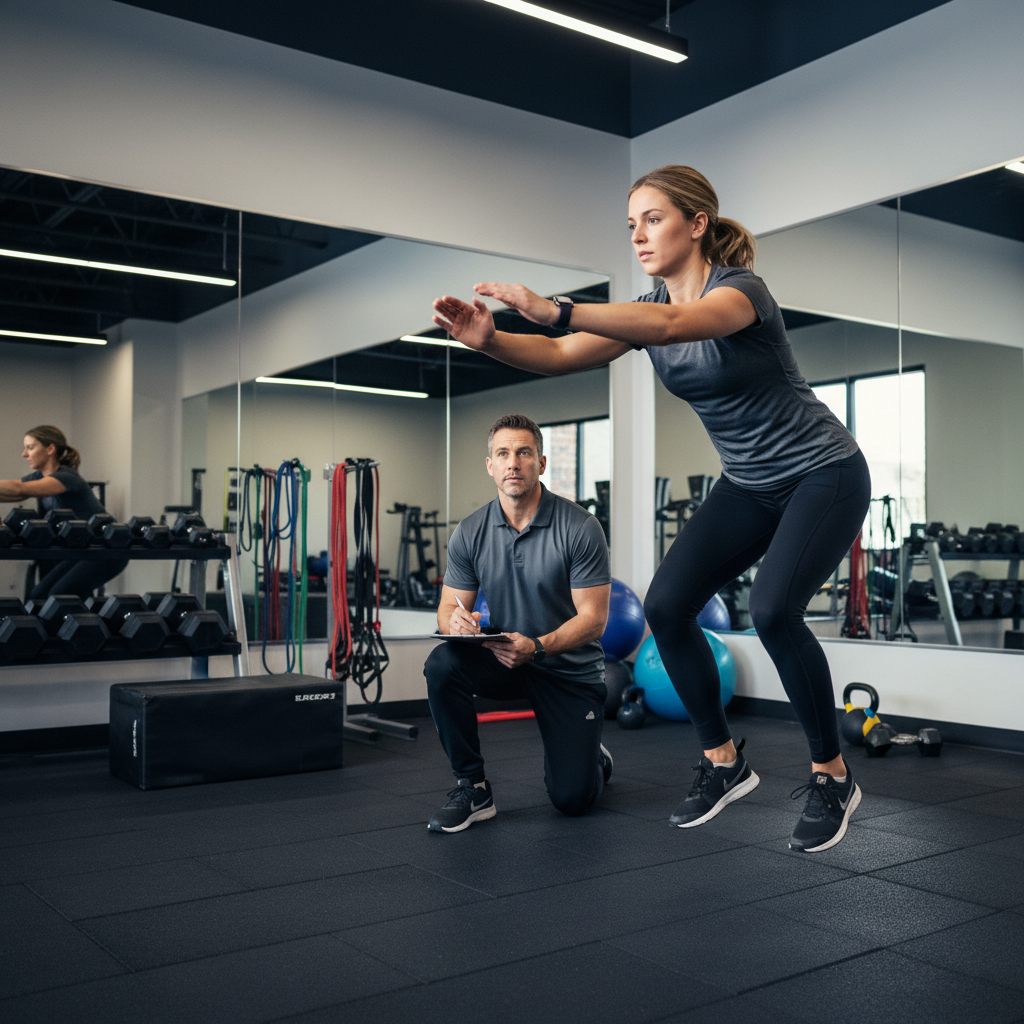 Functional movement assessment for athletes at Wilmington physical therapy clinic